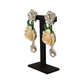 Elegant Dangling Rose Clip Earrings