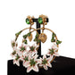 Elegant Gold-Tone Crystal Hoop Earrings