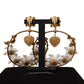 Elegant Gold-Tone Crystal Hoop Earrings