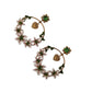 Elegant Gold-Tone Crystal Hoop Earrings