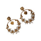 Elegant Gold-Tone Crystal Hoop Earrings