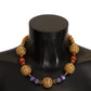 Elegant Gold Crystal Sphere Necklace