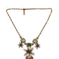 Elegant Amore Heart Floral Statement Necklace