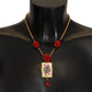 Queen Card Deck Crystal Necklace