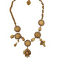 Regal Gold Floral Statement Necklace