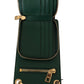 Exquisite Green Leather Phone Wallet with Strap