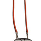 Gray Leather Cross Body Neck Strap Card Pocket Wallet