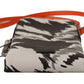 Gray Leather Cross Body Neck Strap Card Pocket Wallet