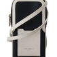 Elegant Blue Leather Phone Pocket Neck Strap