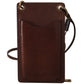 Elegant Leather Phone Wallet with Detachable Strap