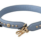 Blue Leather Handbag Accessory Shoulder Strap
