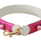 Elegant Pink Leather Shoulder Strap Accessory