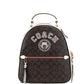 Varsity Brown Chalk Signature Coated Canvas Jordyn Backpack Bag