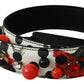 Embroidered Leather Shoulder Strap