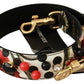 Embroidered Leather Shoulder Strap