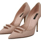 Elegant Light Pink Leather Pumps