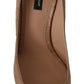 Beige Pointed Leather Pumps