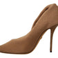 Chic Wool Eelskin Stiletto Booties
