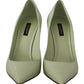 Emerald Green Leather Heels