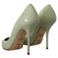 Emerald Green Leather Heels