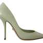 Emerald Green Leather Heels