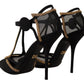 Elegant Black Crystal-Embellished Pumps