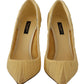 Radiant Yellow Tulle Mesh Heels
