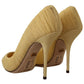 Radiant Yellow Tulle Mesh Heels