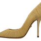 Radiant Yellow Tulle Mesh Heels
