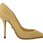 Radiant Yellow Tulle Mesh Heels