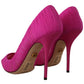 Elegant Pink Tulle Mesh Heels Pumps