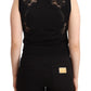 Silk Cashmere Sleeveless Top in Chic Black