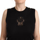 Silk Cashmere Sleeveless Top in Chic Black