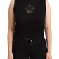 Silk Cashmere Sleeveless Top in Chic Black