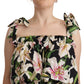 Elegant Sleeveless Floral Cotton Top