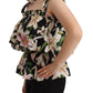 Elegant Sleeveless Floral Cotton Top