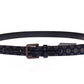 Sleek Blue Italian Designer Belt