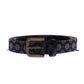 Sleek Blue Italian Designer Belt