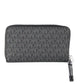 Jet Set Large Black Signature PVC Flat Multifunction Wrist Wallet