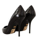Elegant Black Leather Stiletto Pumps
