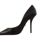 Elegant Black Leather Stiletto Pumps