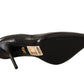Elegant Black Leather Stiletto Pumps