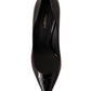 Elegant Black Leather Stiletto Pumps
