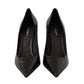 Elegant Black Leather Stiletto Pumps