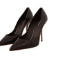 Elegant Crocodile Leather High Stiletto Pumps