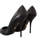 Elegant Black Devotion Leather Pumps