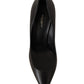 Elegant Black Devotion Leather Pumps