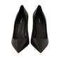 Elegant Black Devotion Leather Pumps