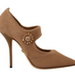 Champagne Crystal Stiletto Pumps