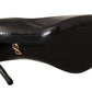 Elegant Black Leather Stiletto Pumps